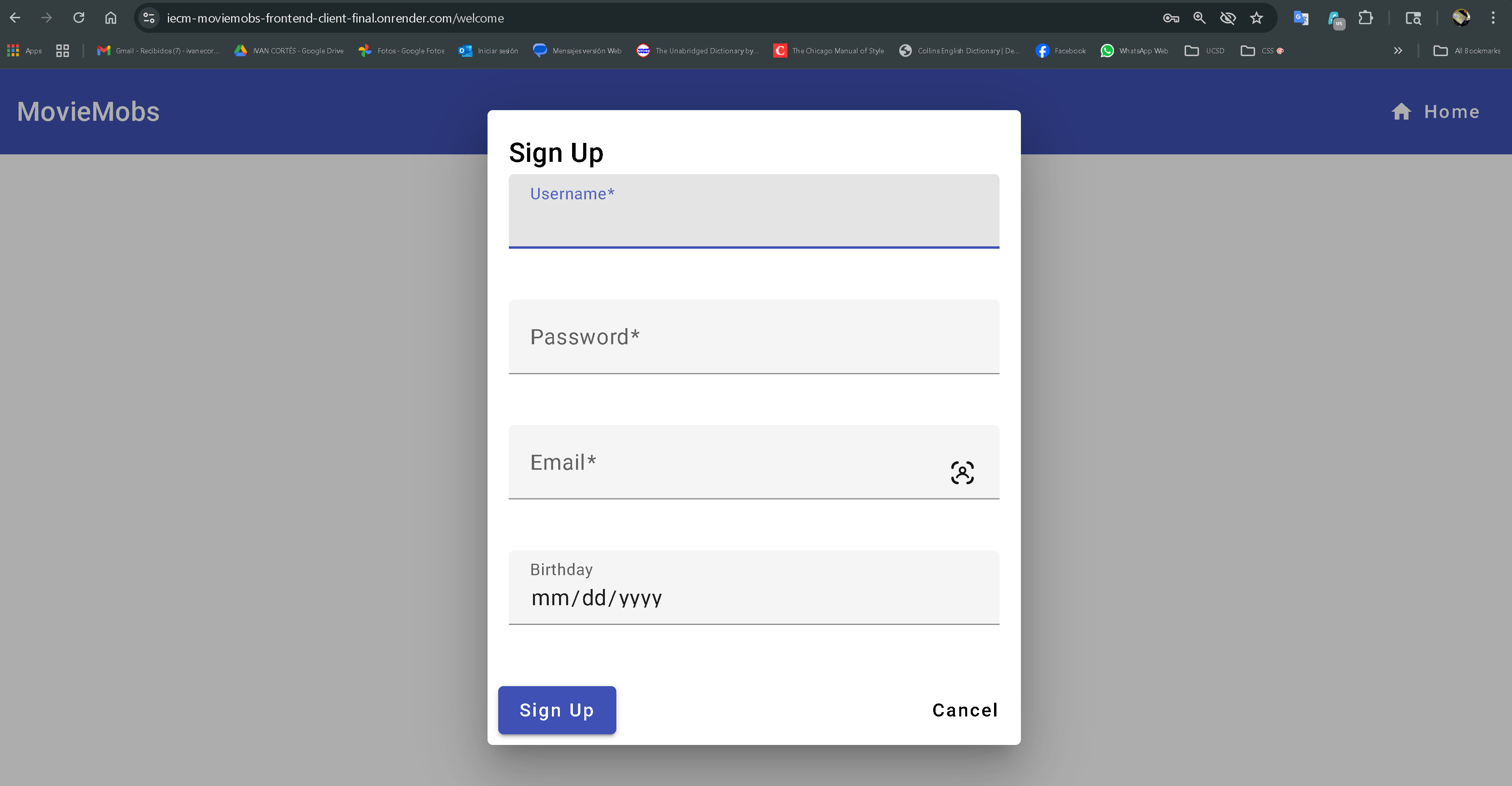User Registration Form